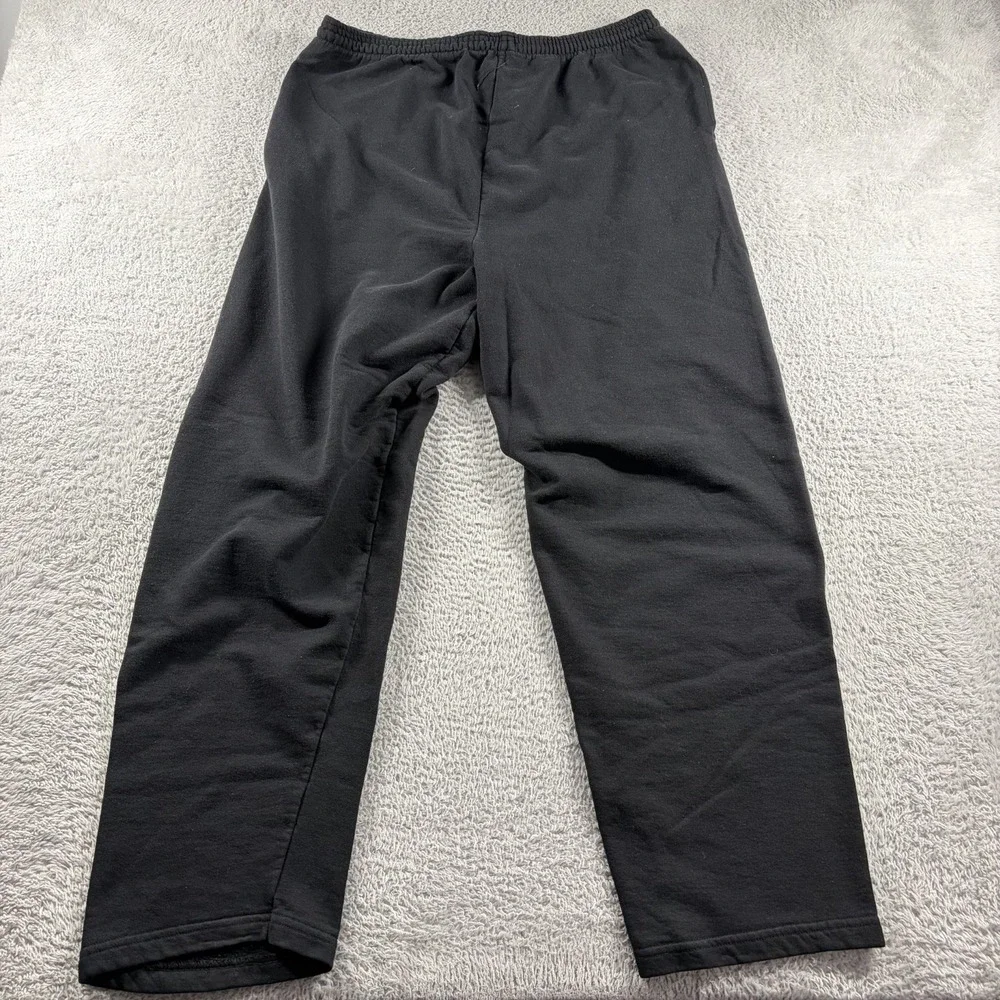 Hanes Sweatpants Mens XL Black Basic Minimal Straight Leg Comfort Lounge